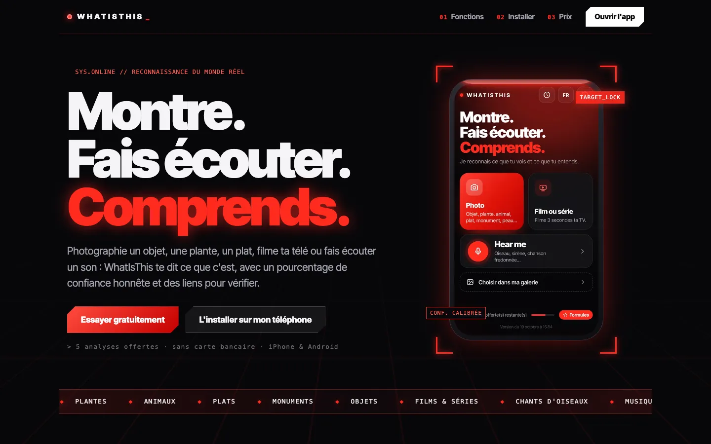 Page d’accueil du site whatisthis.fr